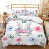 Kit 3D Digital Printing Quilt Cover Illustration Rabbit Cartoon Three-Piece Set Four-Piece Set