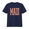 Vintage Distressed Maui Bold Letter Print Casual Streetwear T Shirt vintage Washed Stylish designer clothes Versatile