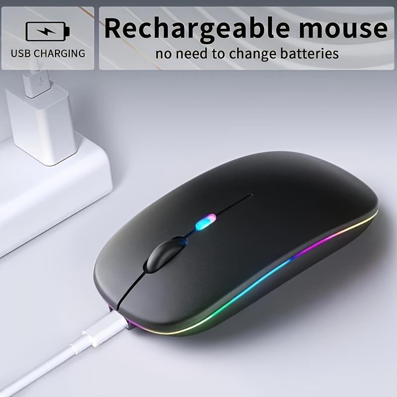 Wireless Rechargeable Mouse With LED Backlight Bluetooth Gaming Mouse Suitable For MAC/Laptop/PC/Windows
