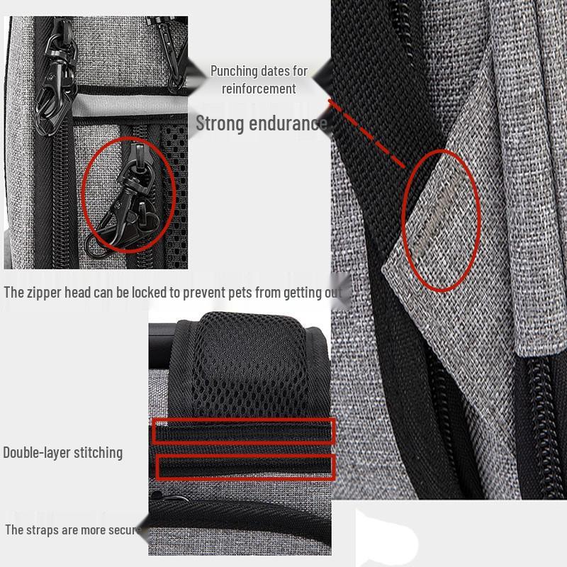 Expandable Breathable Pet Backpack for Cats & Dogs – Foldable, Large Capacity, Ideal for Travel