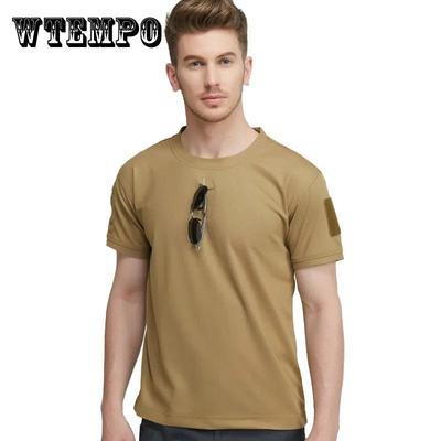 Kurzarm Rundhals Taktisches T-Shirt Herren Outdoor Halbarm Shirt Army Fans Sommer Revers Kurzarm Schnelltrocknend Atmungsaktiv