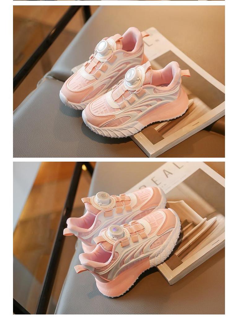 Boys' Breathable White Sports Shoes - Spring/Autumn 2025 Collection for Elementary Kids