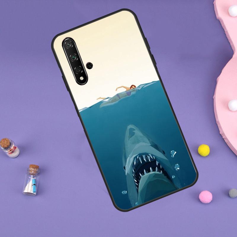 Jaws 1975 Movie Poster Case For Huawei Nova 11i 3i 7i 5T 11 9 10 SE Y60 Y61 Y70 Y90 Y91 P20 P40 Lite P30 Pro Cover