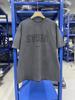 High Street Vintage New Inverted English Logo Pattern Printed Round Neck Short Sleeve Loose Casual Oversize Washed Tshirt