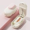 2-in-1 Dopamine Pill Cutter Anti-cutting Hand Moisture-proof Pill Storage Box Safety Button Dust-proof