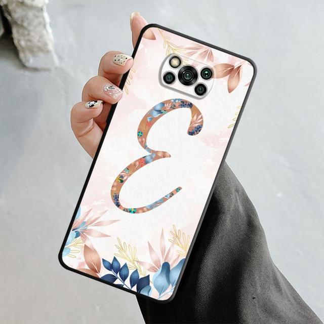 Blumenmuster Blatt Buchstaben Kunst für Xiaomi Poco X3 Nfc X4pro X5 M3 für Mi 12 13 11 10 10t 8 Note10 Lite 11ultra 11t Pro F1 Abdeckung