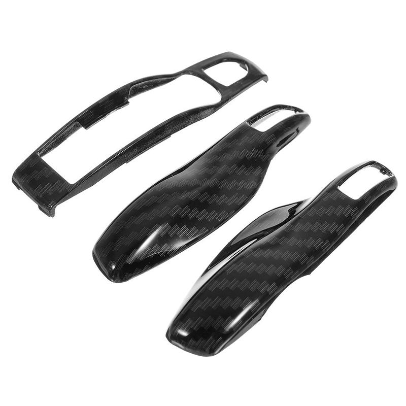 3pcs Carbon Fiber Color FOB Remote Key Case Shell Cover for Porsche Boxster Cayman 911 Panamera Cayenne Macan Car Key Accessorie