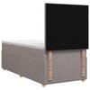 Box Spring Bed with Mattress Taupe 100 x 200 cm Fabric
