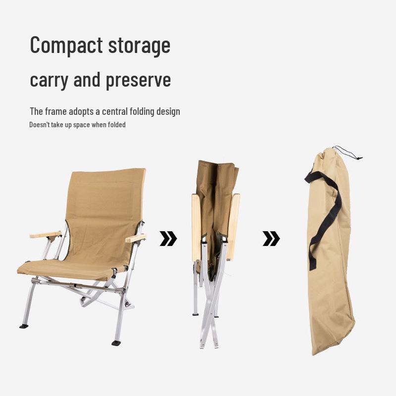 Aluminum Alloy High Back Folding Recliner - Portable Outdoor Beach & Camping Chair
