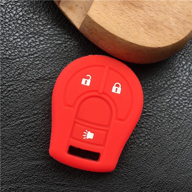 ZAD 3button Silicone car Key Case Cover set For Nissan March Tiida Altima Armada Cube Juke Maxima Pathfinder Rogue Sentra Versa