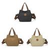 Vintage Canvas Shoulder Bag For Women With Zipper Pockets And Retro Style For Daily Use