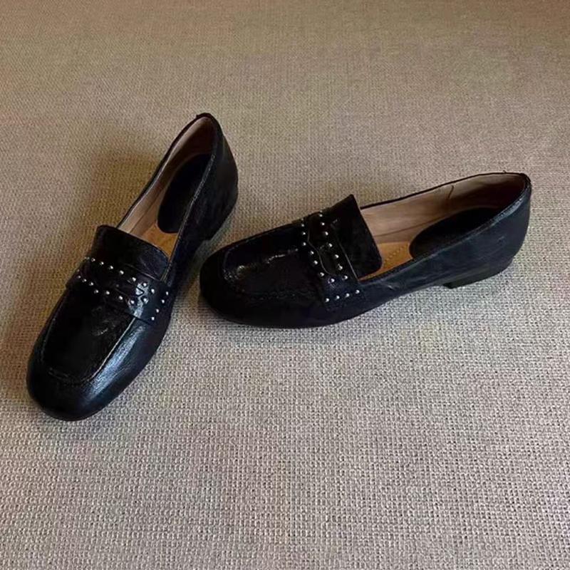 Women Loafers Shoes Flats Dress Leather Shoes Mary Jance Designer Woman 2025 Autumn Sport New Cozy Zapatillas De Mujer