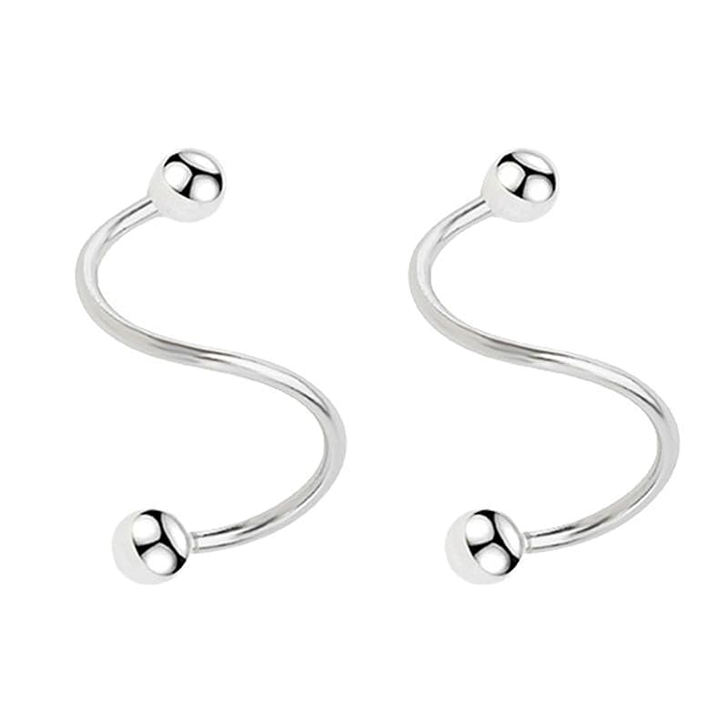 

[PurifyMR]Earrings ladies surgical stainless steel ball piercing silver 925 Compatible with metal allergies Leave it on for both ears Smaller Larger