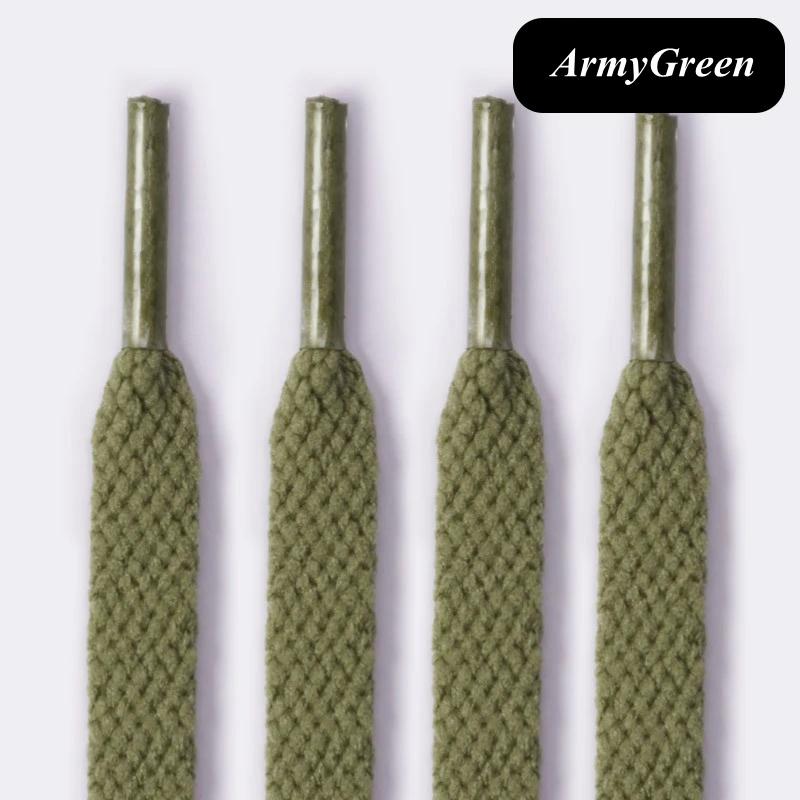White Flat Sport Shoelaces Thick Non-Elastic Sneaker Lace for Women Leisure Shoe String Accessories