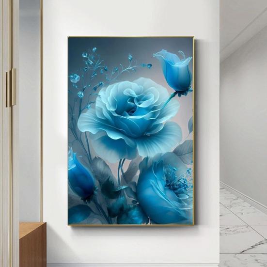 5D DIY Flower Leaves Pattern Diamond Art Vibrant Color Colorful Resin Adult Kids Rhinestones Painting Home