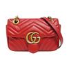 [Pre-Owned] GG Marmont Matelassé Mini Bag 'Red' - Good #OI2CCI