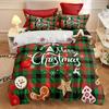 Christmas Theme Duvet Cover Set Christmas Tree Snowflake Print Bedding Set Soft Breathable Duvet Cover For Bedroom Decor