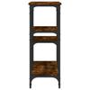 Console Table Smoked Oak 102x29x75 cm Wood Based Panel