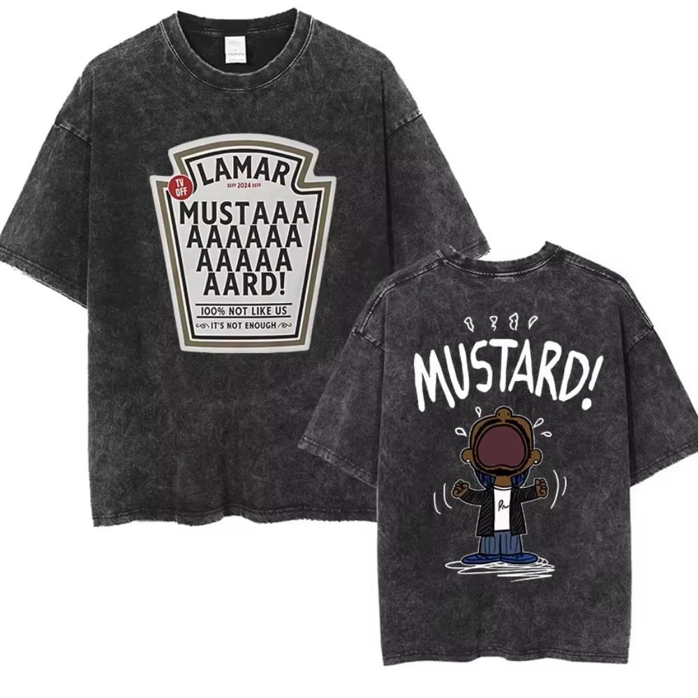 Kendrick Lamar They Not Like Us Tour 2026 Maglietta Merch da Uomo Vintage Lavata a Maniche Corte Materiale Traspirante Nessuna Sensazione di Soffocamento nella Calda Estate
