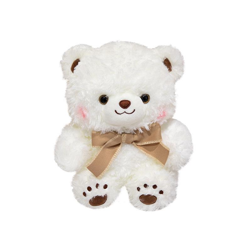 Teddy Bear Plush Toy Bear Doll Bow Tie Silly Bear Doll Sleeping Pillow Gift Girl Doll on Bed Doll