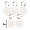 5/50Pcs Transparent Photo Frame Keychain Tassels Snap-In Custom Insert Photo Acrylic Blank Keyring Clear Blank Picture Pendant