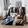 Fast & Furious D Gedruckte Plüsch-Kuscheldecke Weiches Flanell für Wohnzimmer Schlafzimmer Bett Sofa Picknick Kinder HD-Qualität