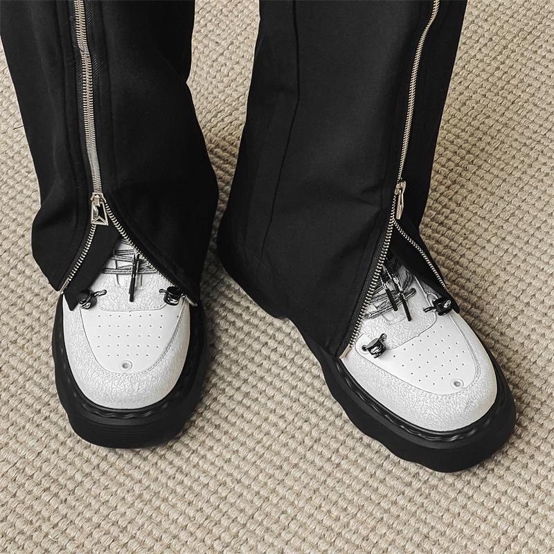 Fashion Thick Soled Casual Men's Shoes NEW Trendy and Versatile Styles Outdoor Street Walking White Handsome Youth Daily Shoes Hot