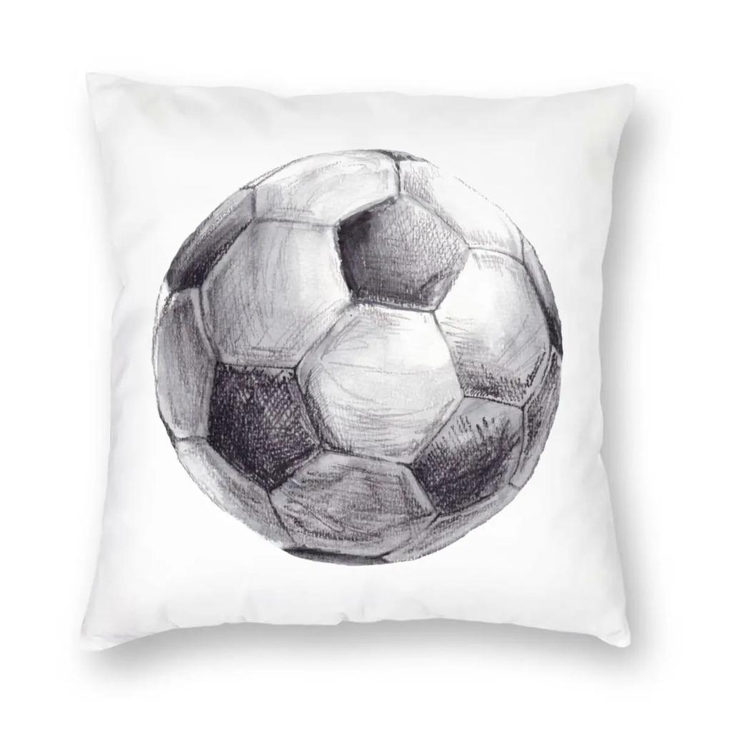 Soccer Ball Football Sports Watercolor Pillowcase Printing Polyester Cushion Cover Decoration Pillow Case Cover Home 4545cm