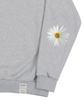 GRAVER [Unisex] Elbow Daisy Flower Sweatshirt_Gray