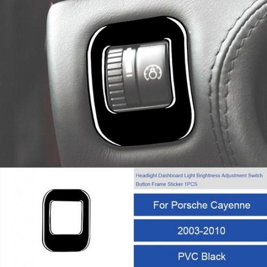 Carbon Fiber Headlight Brightness Adjust Switch Cover For Porsche Cayenne 03-10