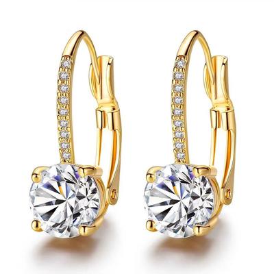 High-end and Elegant Diamond-encrusted Earrings, Simple Geometric Design Sense, Personalized Earrings for Women
