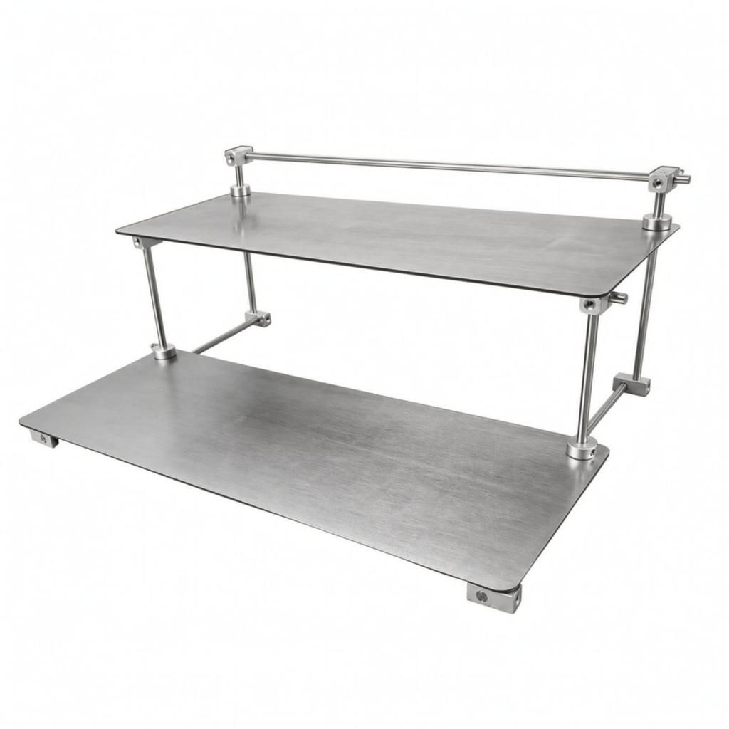 Rust Resistant 201 Stainless Steel Kitchen Shelf Rack for Indoor Storage and Display Organization