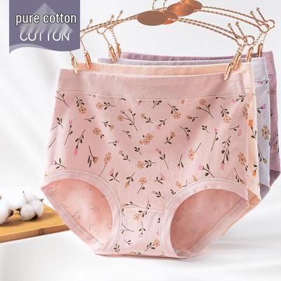 Pure Cotton High-Waist Briefs for Women - Plus Size, Ideal for Middle-Aged and Elderly