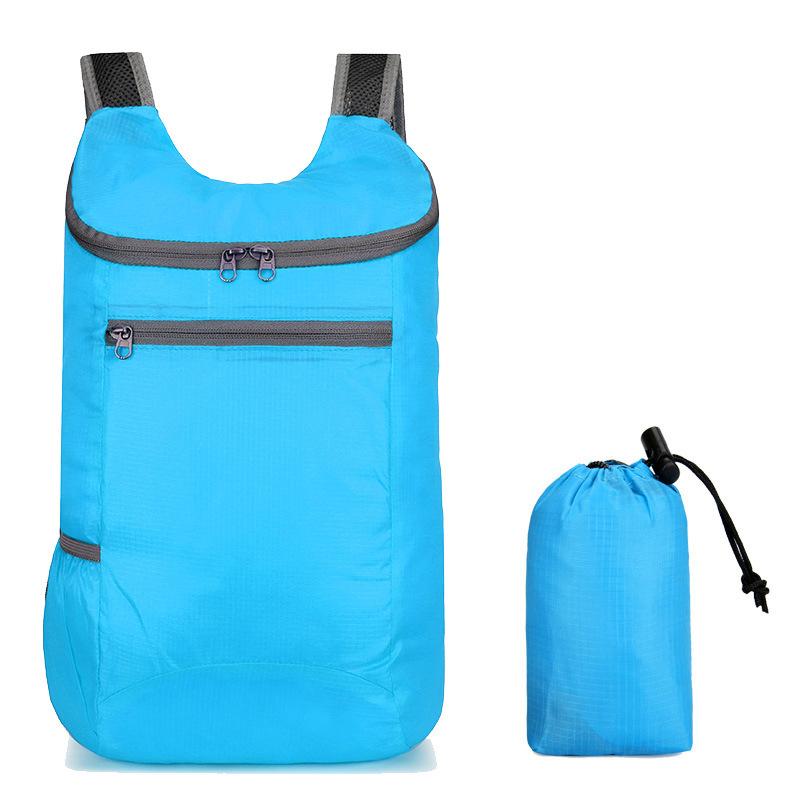 

Ultralight Folding Bag Men Women Waterproof Large Capacity Portable Backpack Lightweight Travel Bags Outdoor Sports Backpack синий