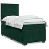 Box Spring Bed with Mattress Dark Green 80 X 200 Cm Velvet