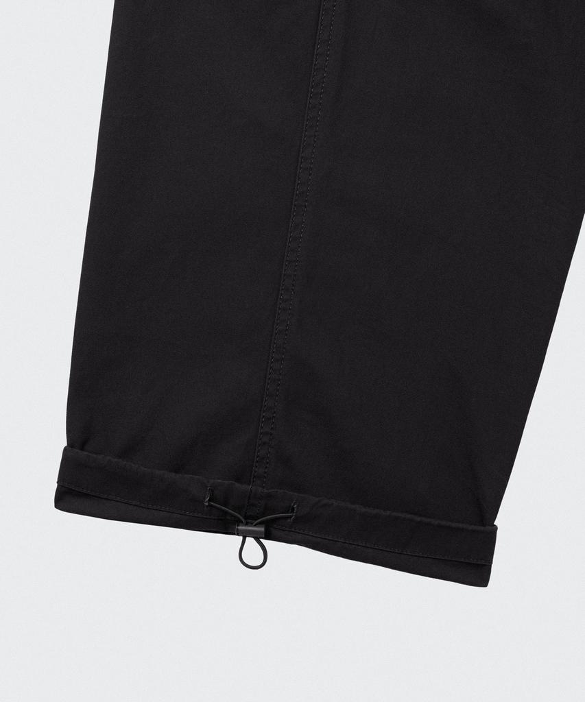 MUSINSA STANDARD Cotton Parachute Elastic Cargo Pants [Black]