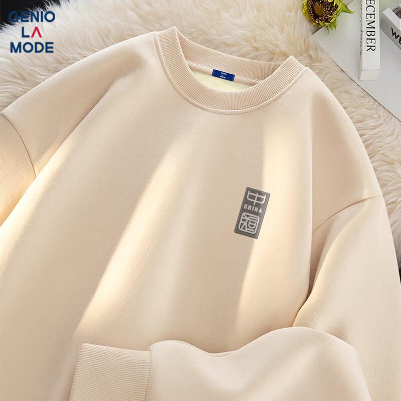 GENIOLAMODE Men's Fleece Lined Casual Sweatshirt