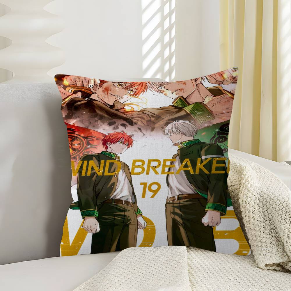 Japanese Anime Wind Breaker Personalized Pillow Cover Kids Bedroom Wild Party Decor Pillowcase Kid Birthday Shower Gift