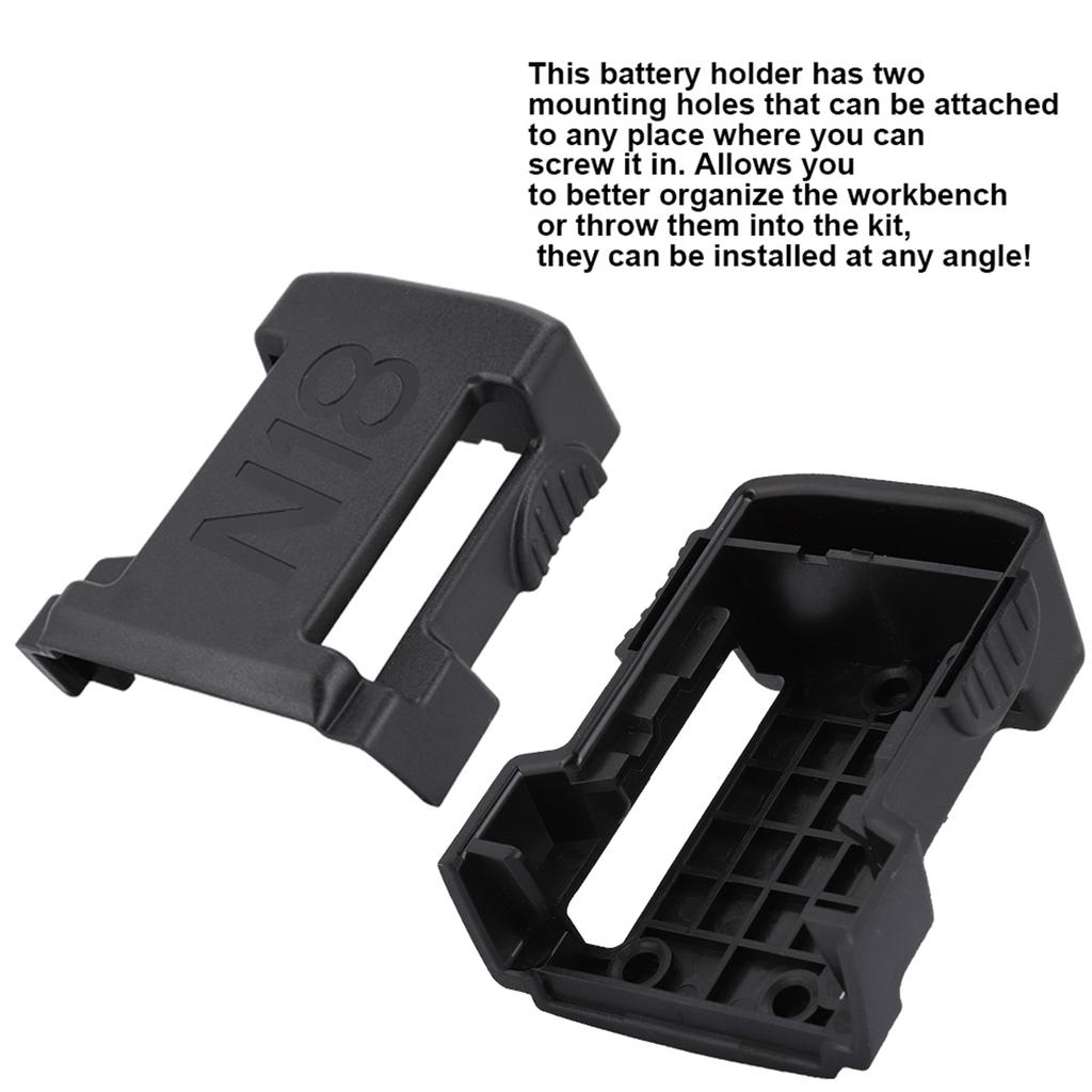Battery Mount Fit For Milwaukee 18v Batteries Holder Under Shelf Mount(5PCS)