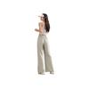 Anta Training Series Solid Color Mid Waist Drawstring Breathable Versatile Wide Leg Sports Pants Women Pants Pearl-Gray 962527303-1
