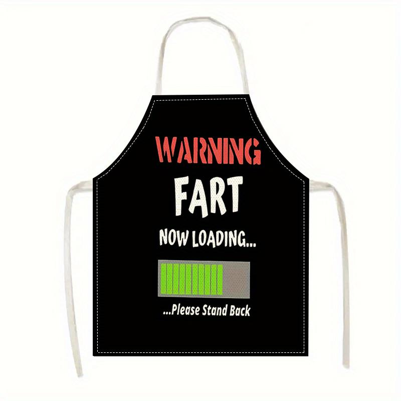 

1pc Burlap Apron Warning Load Back Home Decor Kitchen Sleeveless Cooking Apron Unisex Reusable Kitchen Accessory 38X47cm(15X19in)