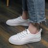 Leather shallow mouth flat bottom white shoes women's new spring and summer breathable casual one-pedal nurse shoes