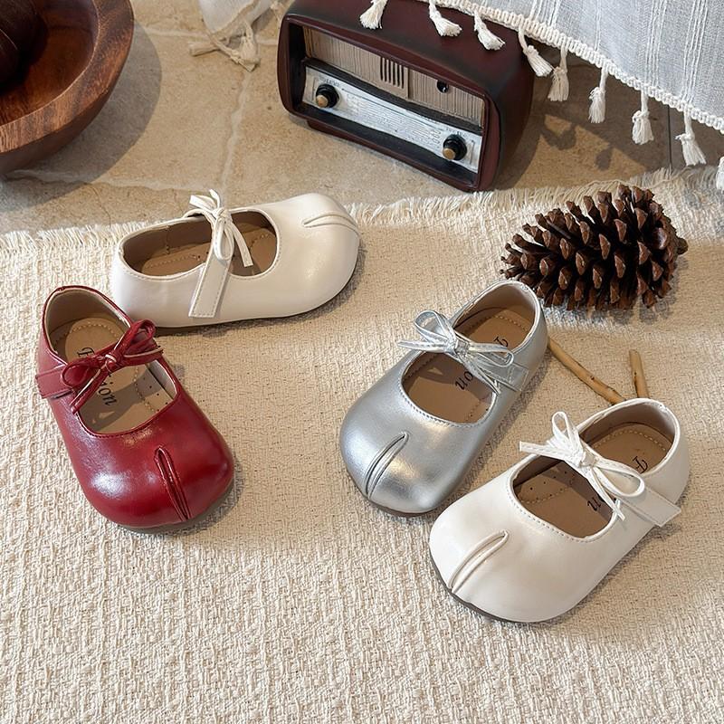 Girls Mary Jane Flats With Bow Detail Soft Sole Princess Shoes Toddlers Little Kids
