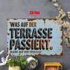 Vintage Deutsches Metall Wandkunst Schild Rustikal Haus Garten Terrasse Dekor Geschenk