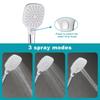 Push Button Adjustable 3 Functions Handheld ABS Plastic Shower Head with Chrome Finish for Hotel Use
