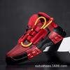Spring and Autumn Large Size Outdoor Sports Running Shoes Platform Sole Harajuku Style Medium Help Lace-up Casual Board Shoes