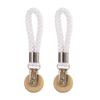 2 Stuks Handdoek Ophangclips Klemmen Gevlochten Multifunctionele Katoenen Lus Haak Keuken Badkamer Opbergclips Sokken Kledinghanger
