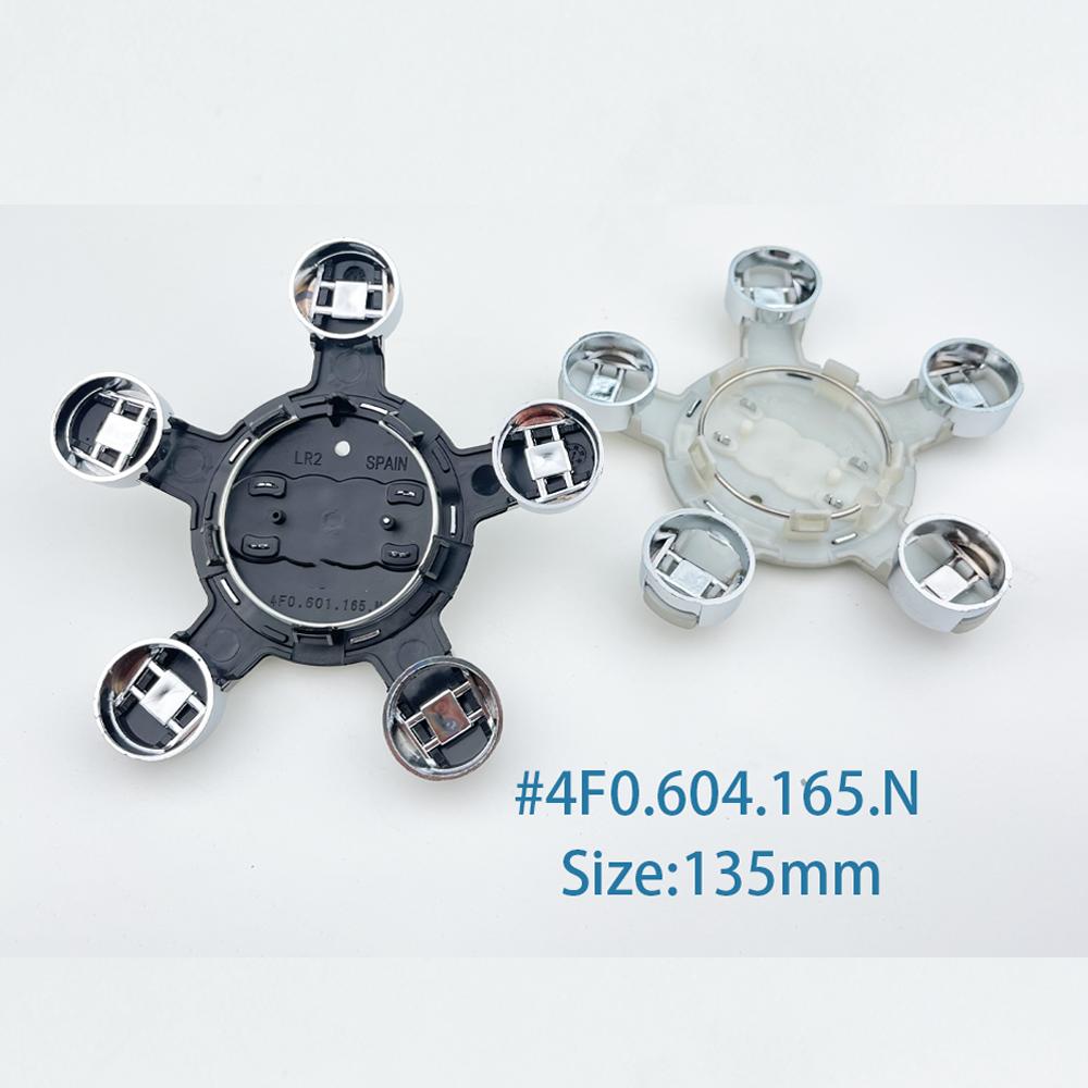 For Audi 8VAA---4pcs 135mm Car Hub Caps 4F0601165 For Audi A4 A5 A6 A7 Q3 Q5 A3 S5 Accessories Auto Wheel Center Cap Hubcap Rim Covers