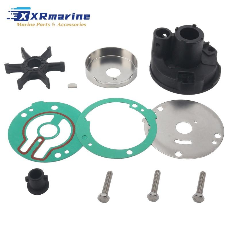 Water Pump Impeller Repair Kit Fits for Yamaha 2 Stroke 25HP 30HP C25 C30 for Mercury Mariner 20 25 28 30 HP Outboard Engines