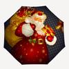 Weihnachts-Nikolaus-Schirm, Tragbarer 3-fach Kompakt-Schirm, Valentinstag